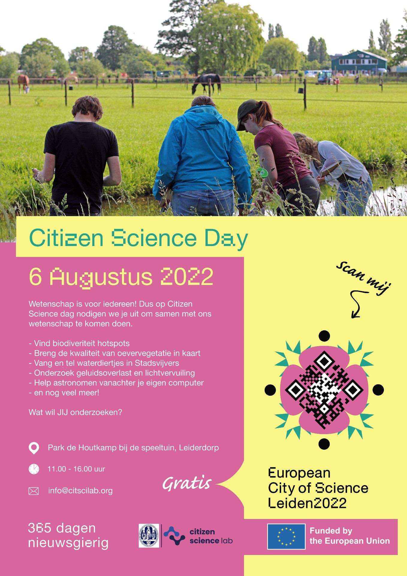 Wetenschap voor iedereen tijdens Citizen Science Day Universiteit Leiden