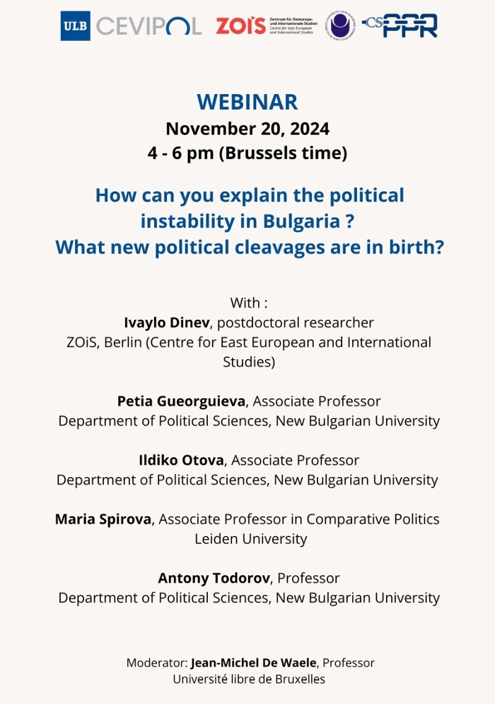 Poster webinar Bulgarian politics